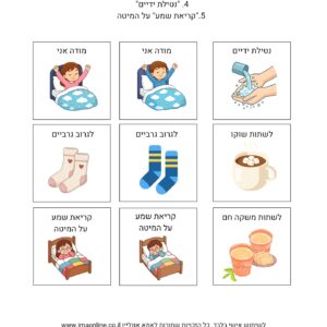 תוספת כרטיסיות לכרטיסיות סדר יום יפי קליין